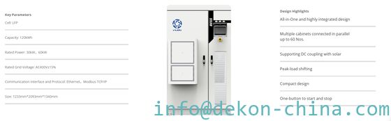 120 кВтч Интегрированный батарейный шкаф для хранения энергии все в одной системе EnerArk-Mini выход 30 кВт поставщик