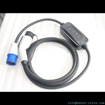 Течение одиночной фазы заряжателя 7kw GBT mode2 фиксированное с заряжателем ev дисплея портативным для поручать электротранспорта
