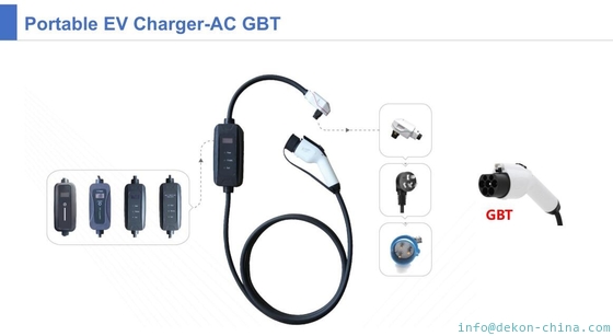 Одиночная фаза заряжателя 3.5kw GBT mode2 зафиксировала настоящее с заряжателем ev пилотной лампы портативным для поручать электротранспорта